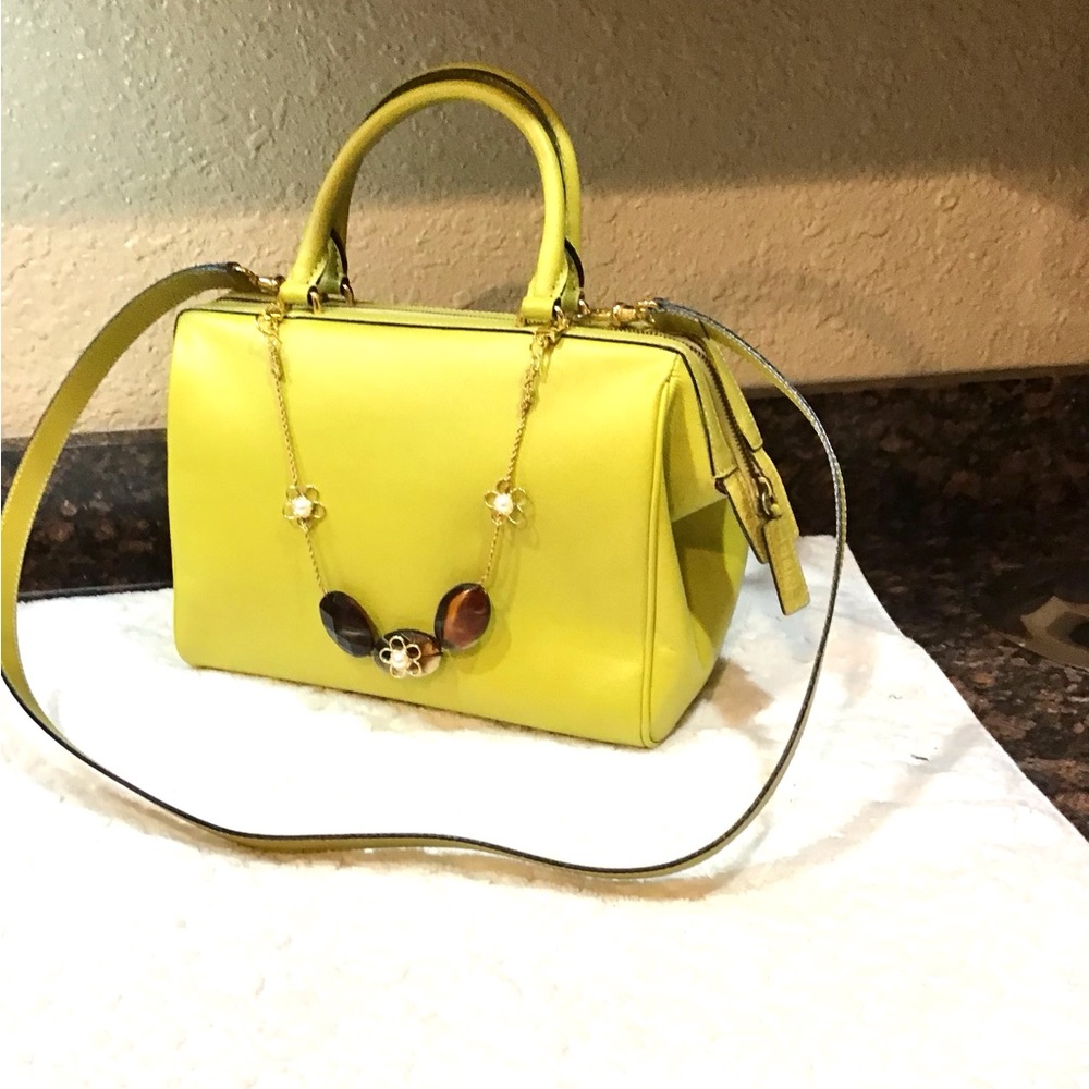 Celine Triomphe Leather 2 Way Boston Bag